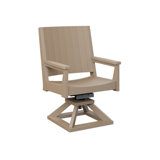 Berlin Gardens Mayhew Natural Chat Swivel Rocker Dining Chair