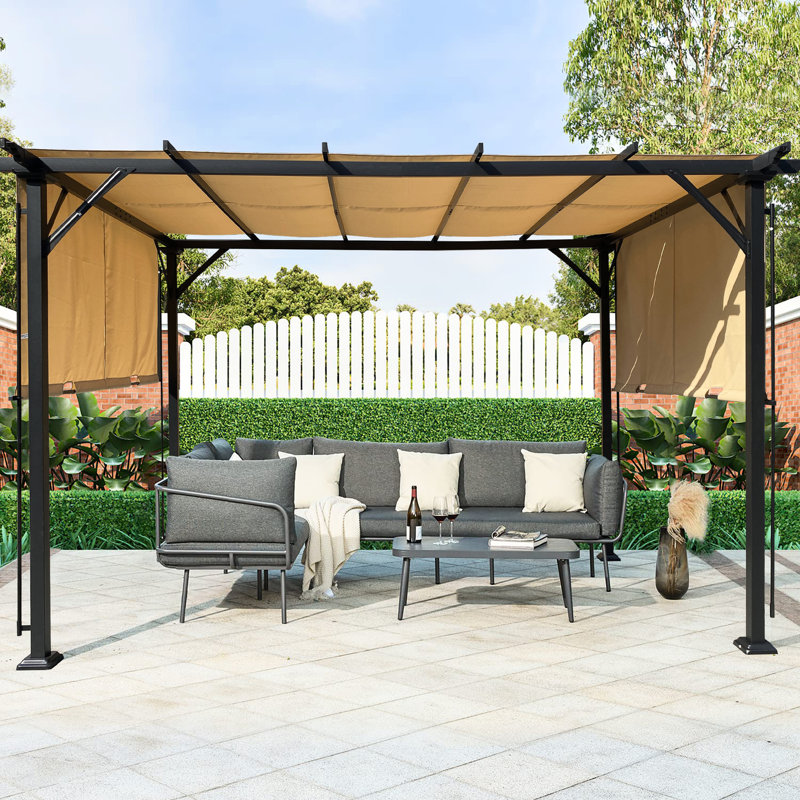 Pavillon de jardin 9,5 x 12 pi avec abri rétractable