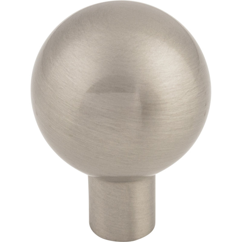 Brookline Round Knob, Brushed Satin Nickel, 1" Knob Diameter