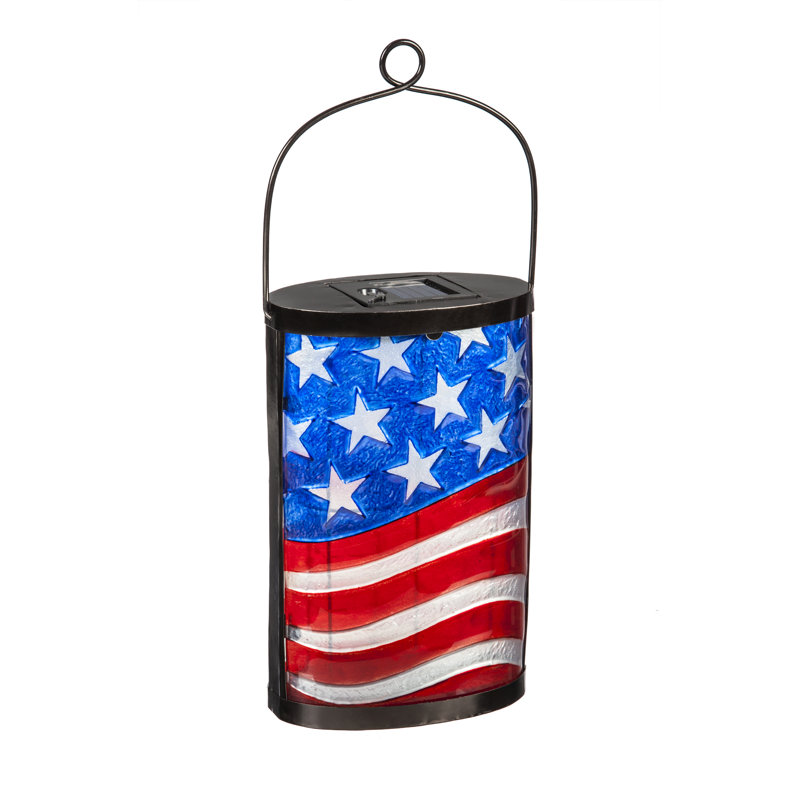 9.3'' Solar Powered Integrated LED Cylinder Lantern