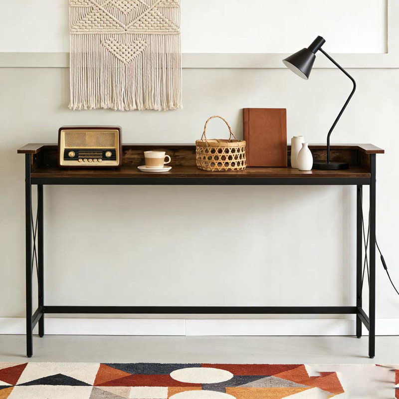 Table de canapé avec prise électrique, console