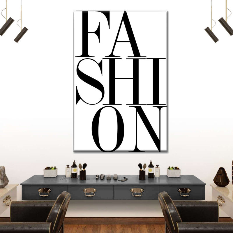 Impression sur toile, typographie tendance, H 12 po x l 8 po x P 1 po
