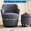 Chaise pivotante bleue à 360 ° avec rembourrage en mousse, conception confortable pour les petits espaces