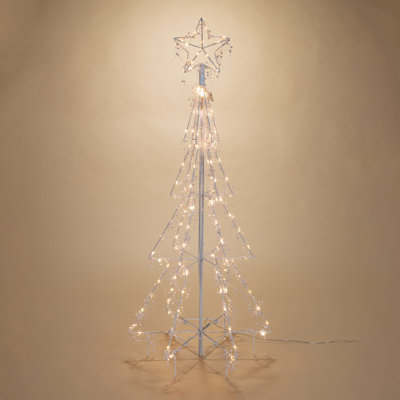 Arbre de Noël illuminé en fer blanc