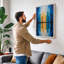 Mirrored City Forms Geometric Canvas Art Print-1383139381-1383139380
