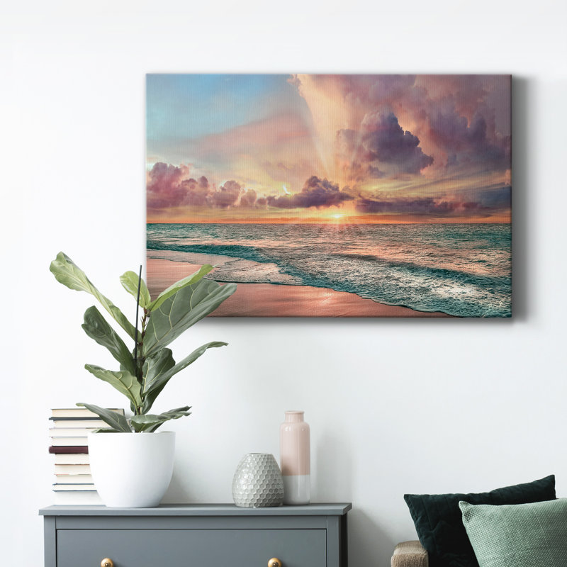 «Copper Beach» - peinture sur toile tendue, H 8 po x l 12 po x p 1 po