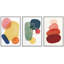 Abstrait aux couleurs vives, "Boho Bold Bright Circle Art", images murales géométriques colorées et modernes, impression sur toile encadrée, 3 pièces, art mural "16" x 24 "x 3 pièces, 24" x 36 "x 3 pièces-119461107-94434182-94434181