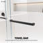 Porte de douche coulissante double sans cadre CatalystFP 44'-49'' L x 76'' H, noir mat, verre clair 3/8".-112003524-132934452