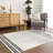 Abstract Machine Woven Polyproylene Area Rug in Beige-91884291