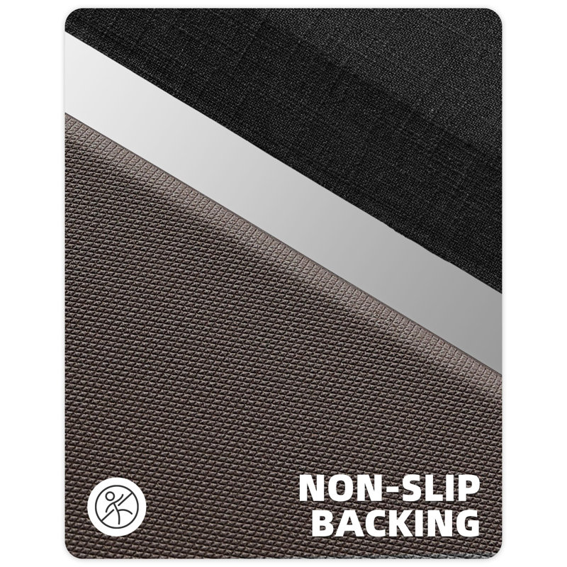 Anti-Fatigue Non-Skid Kitchen Mat, Rectangle 1'8" x 3'3", Black