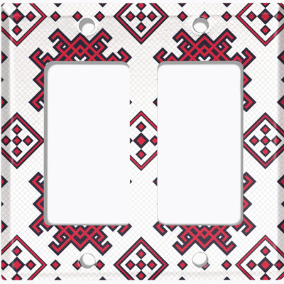 Patterned 2 - Gang Standard Wall Plate