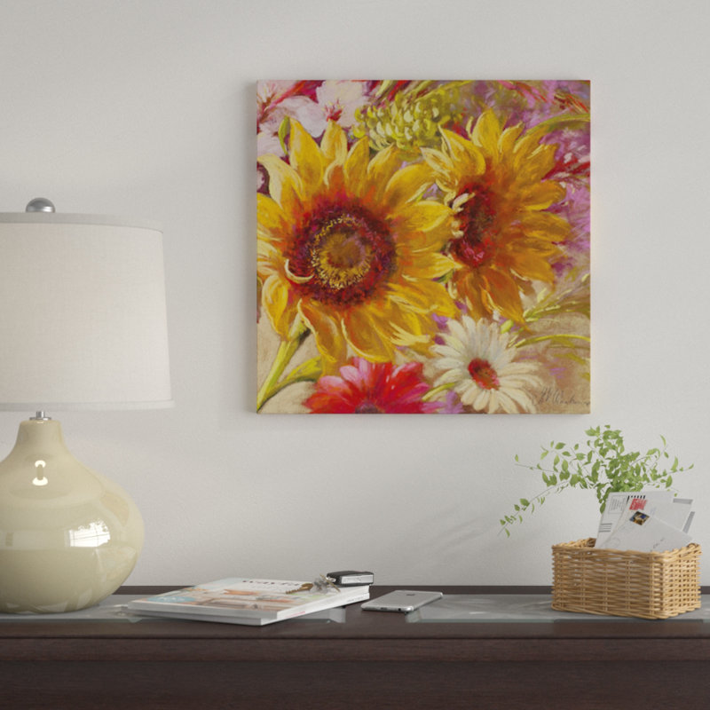 « summer time filles », impression sur toile, H 12 po x l 12 po x P 0,75 po, Toile tendue, Pas de tapis