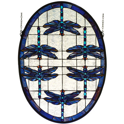 Dragonflies Stained Glass Window