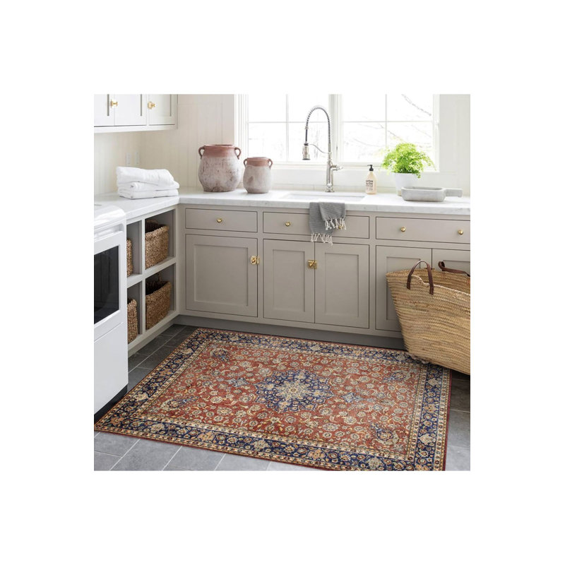 Tapis décoratif lavable à la machine, Tapis de couloir 3 pi 3 po x 6 pi 7 po