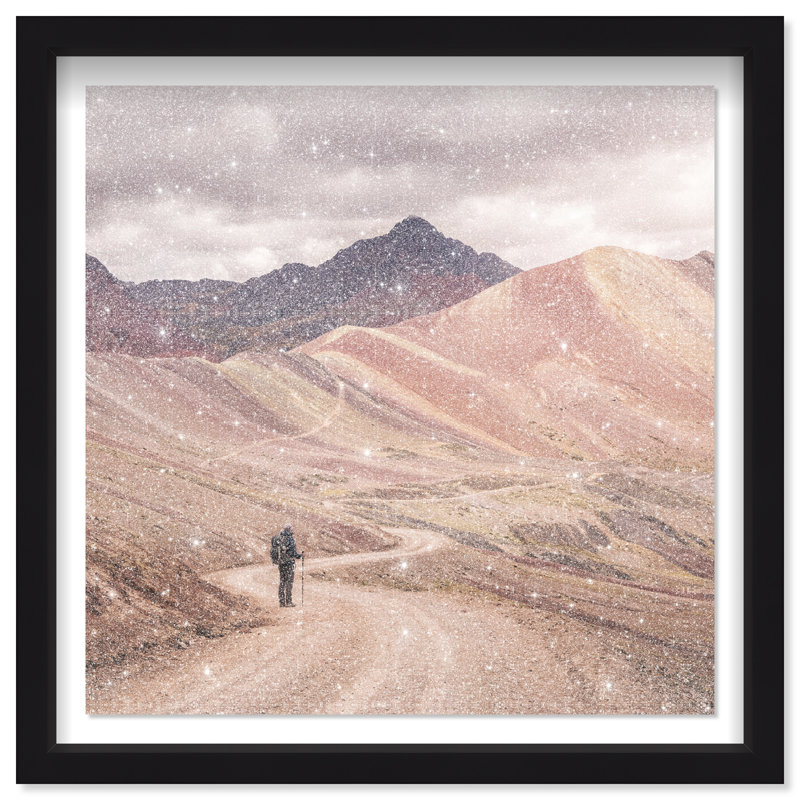 On My Way Print by Oliver Gal, 17.5" H x 17.5" W, Black Shadowbox