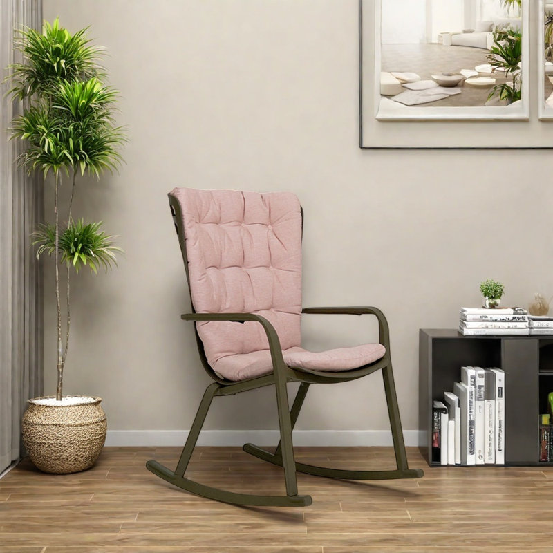 Chaise de loisirs ergonomique et écologique, Rose, Brun