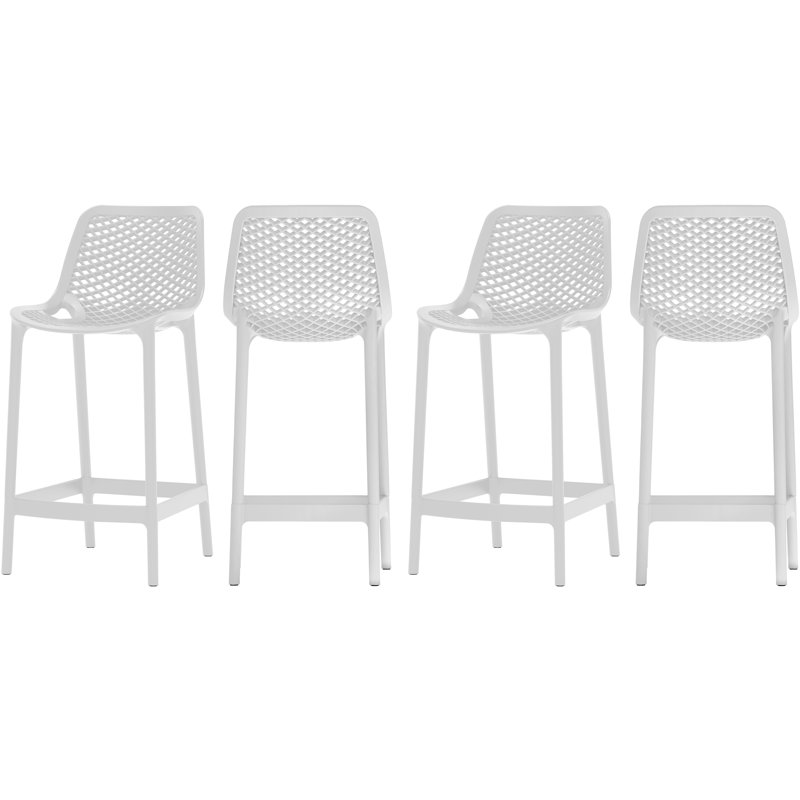 Tabourets de bar 38 po Mykonos, Blanc