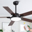 Ventilateur de plafond 52 po avec lumières DEL, température de 3 couleurs, moteur à courant continu silencieux à 6 vitesses avec télécommande-1668928859-1668928861