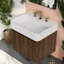 Meuble-lavabo moderne (avec meuble-lavabo et lavabo) avec rangement 24 po-1388857522