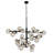 30-Light Dimmable Mid-Century Modern Bubble Glass Sputnik Chandelier