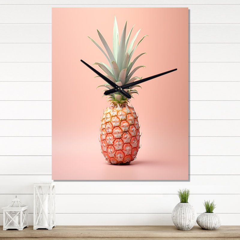 Bhaktivinod - Horloge murale ananas, Très grand