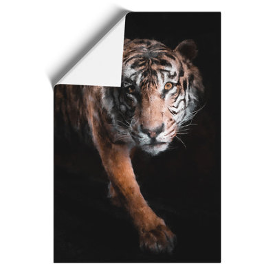 Prowling Tiger Painting - Frameless Print