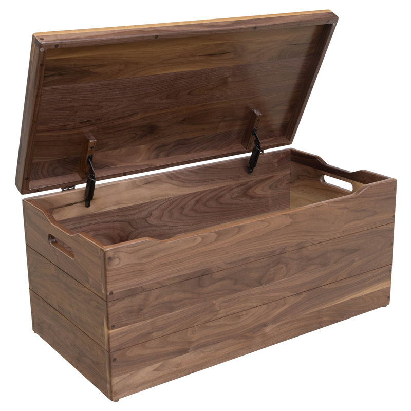 Palmer Walnut Blanket Chest, Natural Stain, 36 Inches, Walnut Wood/Natural Stain