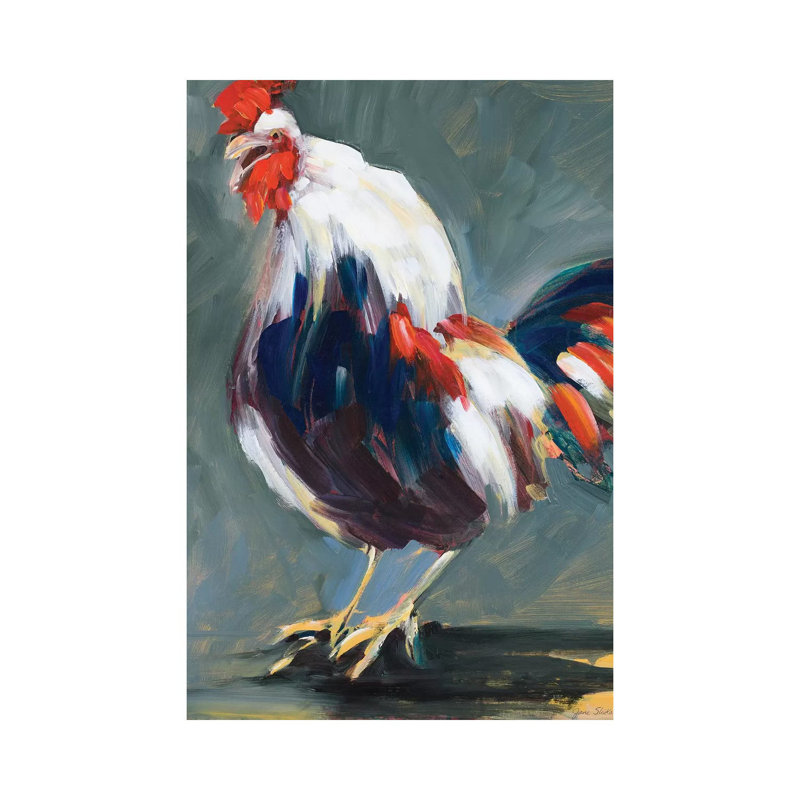Rising Rooster by Jane Slivka - Wrapped Canvas Print, 66.04 cm H x 45.72 cm W