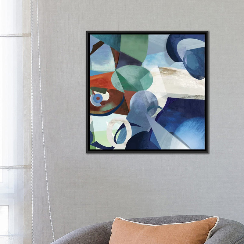 «Prism II», impression sur toile, H 37 po x l 37 po x P 1,5 po, Toile avec cadre noir, Pas de tapis