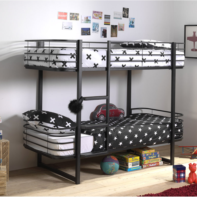Espinoza European Single Bunk Bed, Black