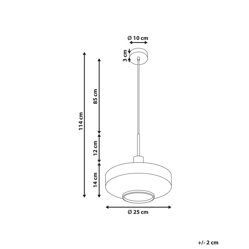 1 - Light Gold Cylinder Pendant