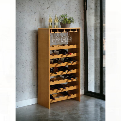 Oak Finish Wine Rack