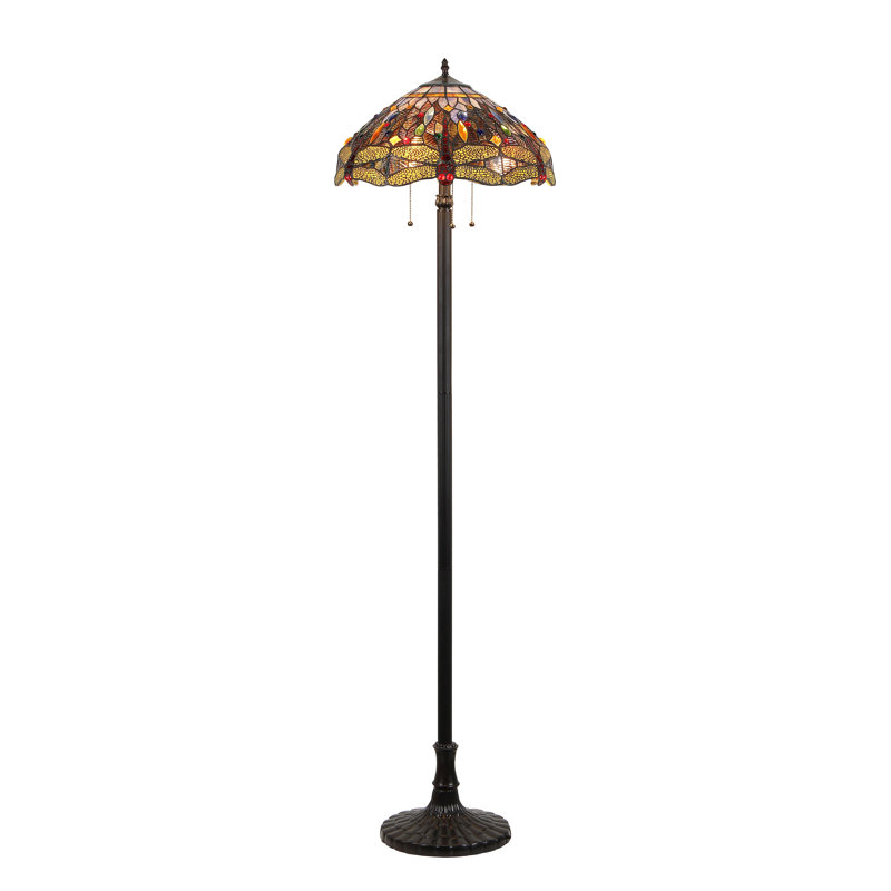 Marylhurst 64.7'' Red Antique Bronze Traditional Floor Lamp