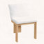 Chaise de salle à manger d'intérieur avec structure en bois d'hévéa et assise moelleuse beige, ensemble de 2-636020646