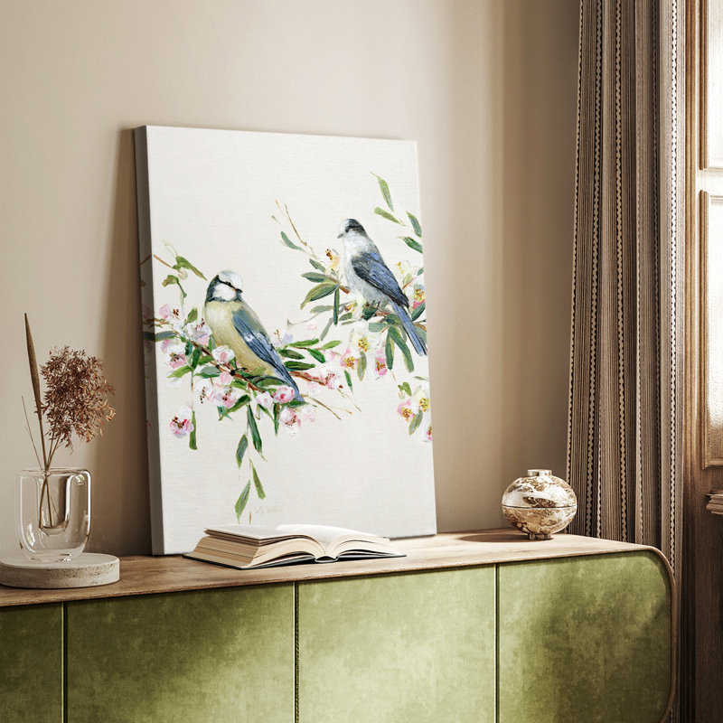Songbird Duo I -Gallery Wra envelopped Cavas, H 18 po x l 12 po