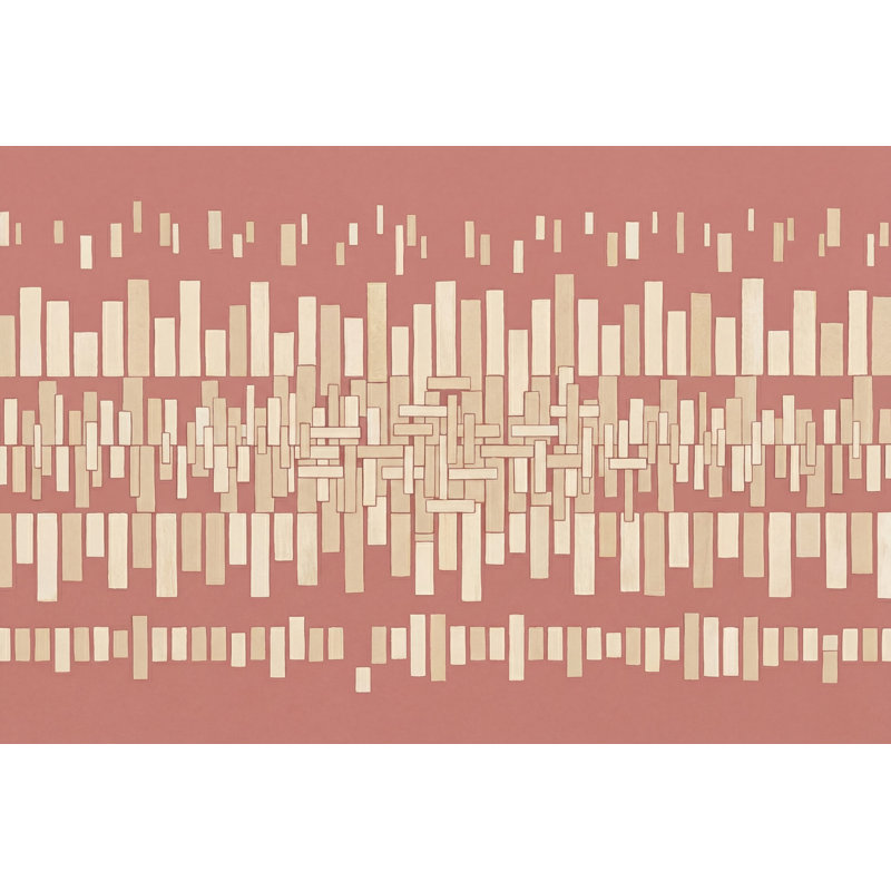 Papier peint moderne Mid Century, 160 po x 108 po, Peler et coller