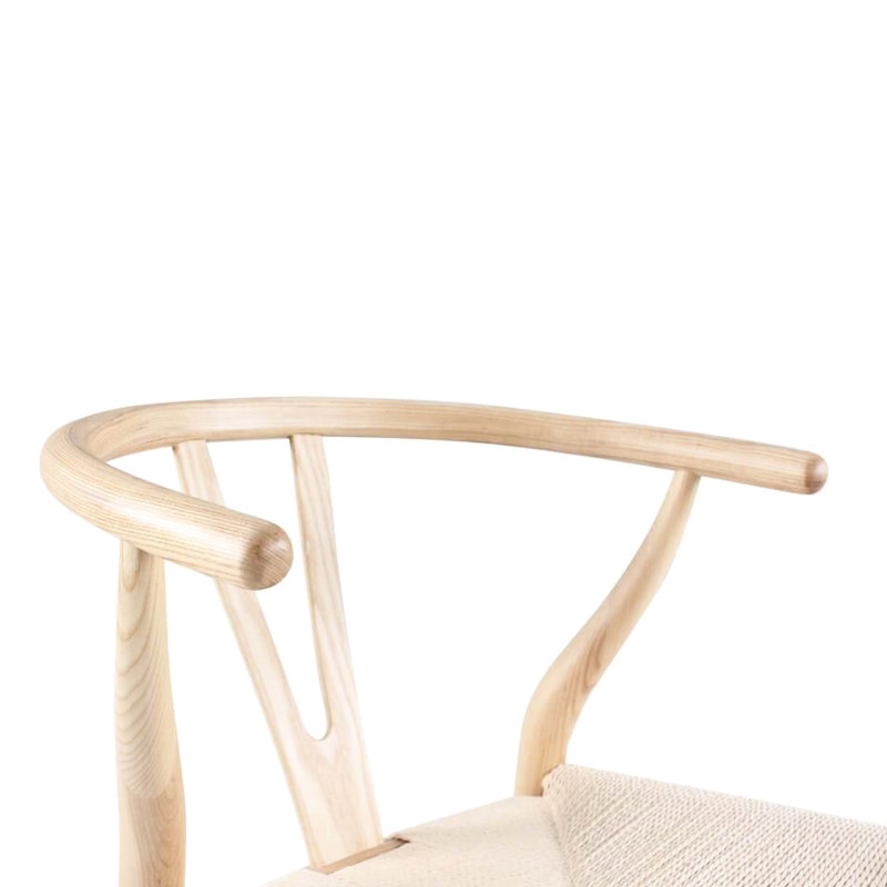 Tabouret de comptoir en bois de frêne naturel tissé à la main traité au feu de bois teint à l'huile 17,77 lb Poids 21,27 po Largeur 21,61 Profondeur 36,33 po Cordon de papier