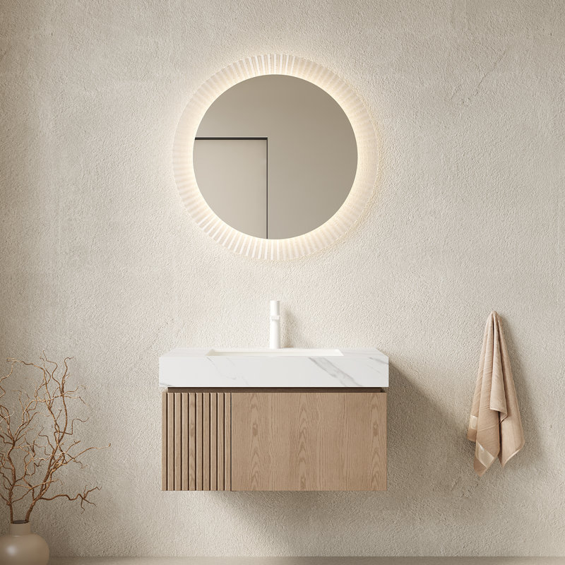 Meuble-lavabo et lavabo modernes en bois durable, idéal pour les petites salles de bain