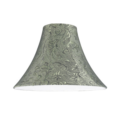 Abat-jour cloche en tissu jacquard 12 "(araignée) en vert