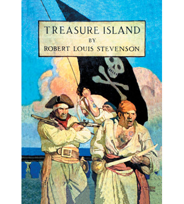 « trésor island », reproduction d’art sur toile tendue