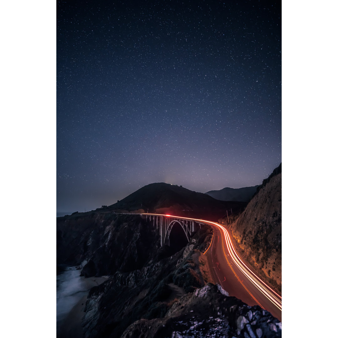 Bixby Bridge - Fotografie ohne Rahmen auf Leinwand