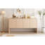 Buffet de rangement minimaliste de style L de 60 po avec 4 portes et dispositif de rebond pour le salon et le vestibule-710713563