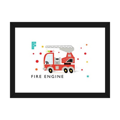 F Is for Fire Engine - impression d'art graphique