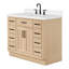 Tidworth 42' Solid Wood Single Bathroom Vanity with 1.5' White Quartz Top-2053305212-2064837739