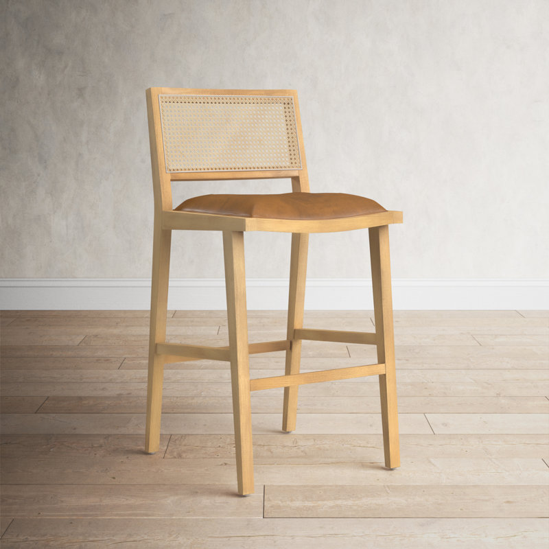 Miraz Counter Stool, Bar Stool (31” Seat Height), Butterscotch Faux Leather