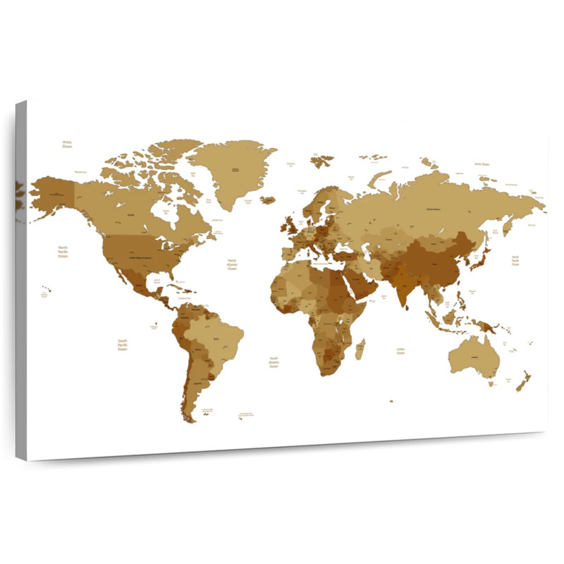 Carte du monde Aliaz, H 32 po x l 48 po