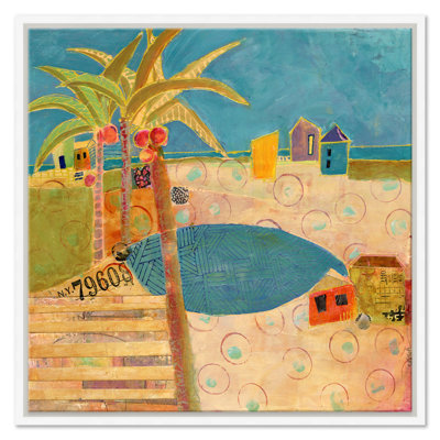 «Condo with Waterview» par Jill Krasner - Peinture sur toile à cadre unique
