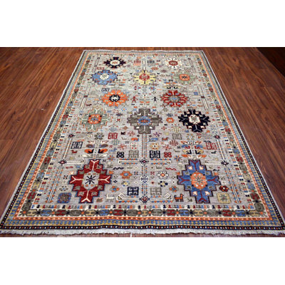 Transitional One-of-a-Kind Rectangle 4' X 6' Wool Area Rug Gray