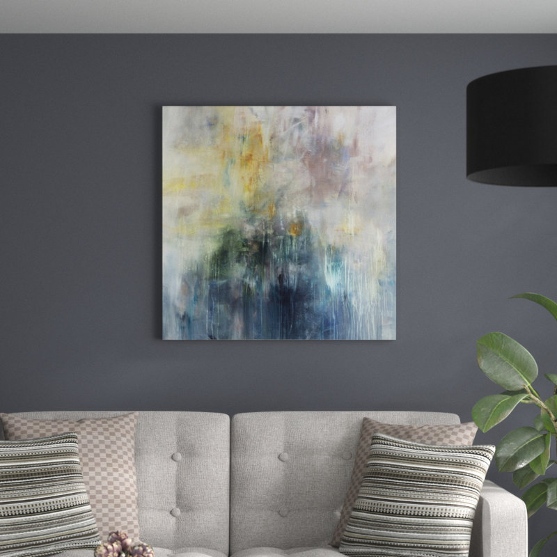 «Fathom Findings», peinture sur toile, Toile tendue, H 36 po x l 36 po x P 1,25 po