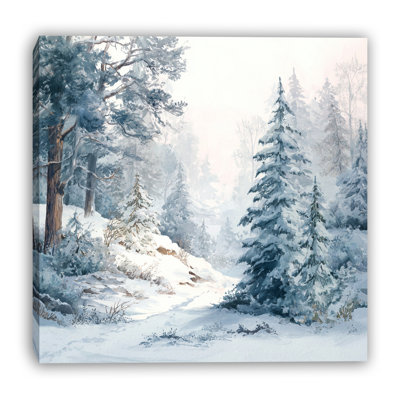 «Quiet Winter Pines», art mural sur toile tendue